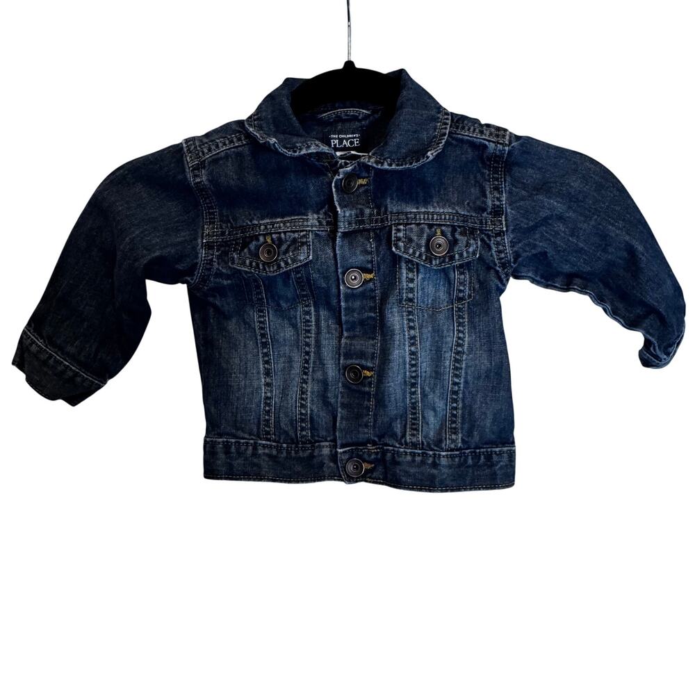 The Children's Place Baby Boy Girl Denim Jacket Blue Jean Trucker Coat 12-18M